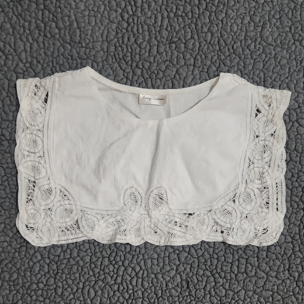 Vintage White Cotton Bib